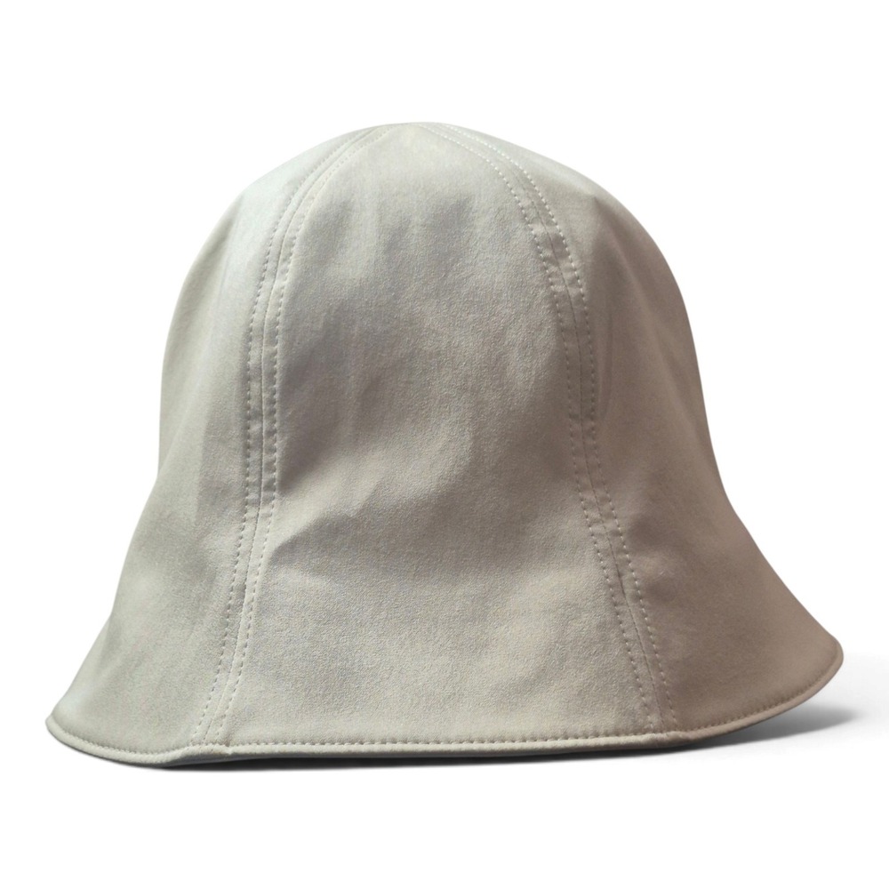 Lululemon Packable Bucket Hat M/L Beige Khaki Wide Brim Pocket Green Loop